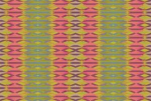 Ethnic zigzag pattern in retro colors, Aztec style seamless vector background