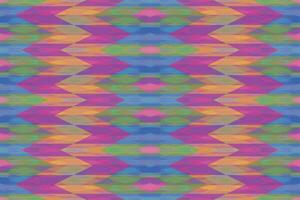 Ethnic zigzag pattern in retro colors, Aztec style seamless vector background