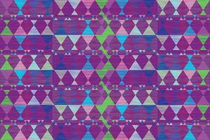 Ethnic zigzag pattern in retro colors, Aztec style seamless vector background