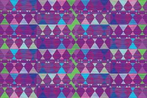 Ethnic zigzag pattern in retro colors, Aztec style seamless vector background