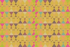 Ethnic zigzag pattern in retro colors, Aztec style seamless vector background