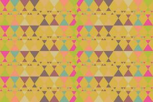 Ethnic zigzag pattern in retro colors, Aztec style seamless vector background