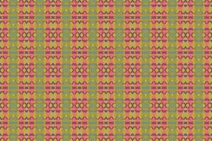 Ethnic zigzag pattern in retro colors, Aztec style seamless vector background