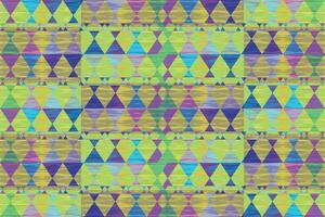 Ethnic zigzag pattern in retro colors, Aztec style seamless vector background