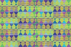 Ethnic zigzag pattern in retro colors, Aztec style seamless vector background