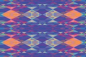 Ethnic zigzag pattern in retro colors, Aztec style seamless vector background