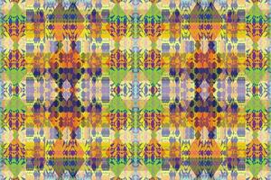 Ethnic zigzag pattern in retro colors, Aztec style seamless vector background