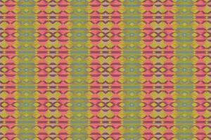 Ethnic zigzag pattern in retro colors, Aztec style seamless vector background