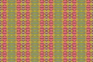 Ethnic zigzag pattern in retro colors, Aztec style seamless vector background