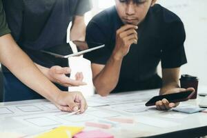 UX UI and Programming development technology. photo