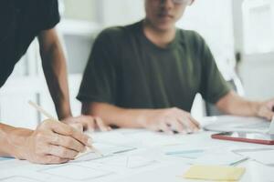 UX UI and Programming development technology. photo