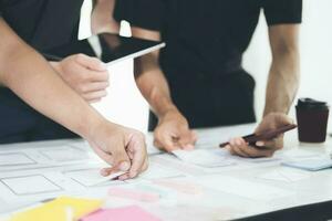 UX UI and Programming development technology. photo