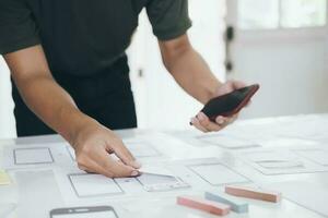 UX UI and Programming development technology. photo