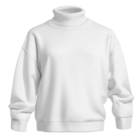 sweter mockup geïsoleerd Aan transparant achtergrond. wit kleur. ai generatief png