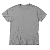 gris T-shirt maquette isolé sur transparent Contexte. ai génératif png