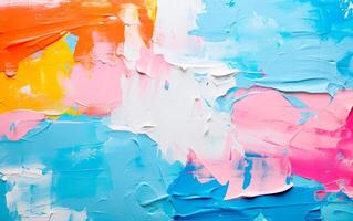 Colorful abstract oil painting art background texture. Full frame. photo