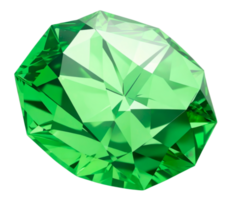 Green Gemstone isolated. AI Generative png