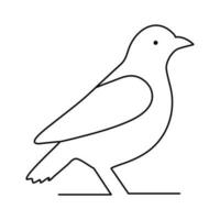 Bird single line line art vector design and line art vector drawing