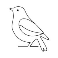 pájaro soltero línea línea Arte vector diseño y línea Arte vector dibujo