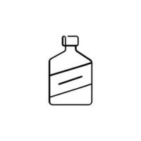 espíritu botella línea estilo icono diseño vector