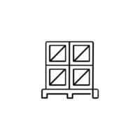 Warehouse Rack Line Style Icon Design vector