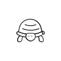 Tortuga línea estilo icono diseño vector