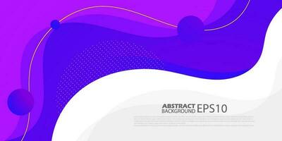 Banner wave design abstract background with line and shapes. Purple color background with white space for text. Eps10 vector