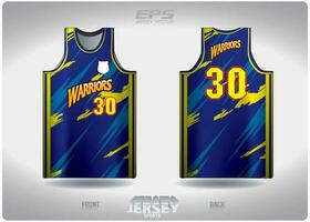 EPS jersey sports shirt vector.yellow lighting and blue pattern design, illustration, textile background for basketball shirt sports t-shirt, basketball jersey shirt vector