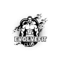 Clásico gimnasio aptitud evolucionarfit club deporte vector t camisa diseño