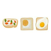 Set Of Bread Toast Illustration vector