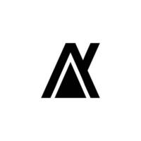 eps10 vector inicial letras Alaska o ka logo diseño modelo aislado en blanco antecedentes