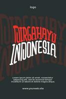 Indonesia independence day lettering text vector design. Dirgahayu indonesia translates to Indonesia independence day