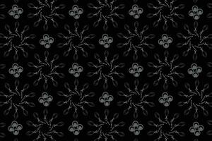 Vector seamless abstract pattern in black background.