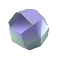 3d Element abstrakt Polygon Ball Metall geometrisch Form. realistisch glänzend Gradient Luxus Vorlage dekorativ Design Illustration. minimalistisch hell Kreis voluminös Attrappe, Lehrmodell, Simulation isoliert transparent png