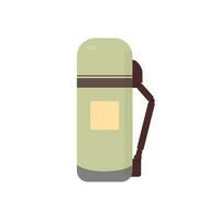 Coffee bottle. Flat illustration of a thermos for a tea vector