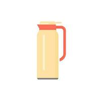 Coffee bottle. Flat illustration of a thermos for a tea vector