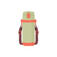 Coffee bottle. Flat illustration of a thermos for a tea vector