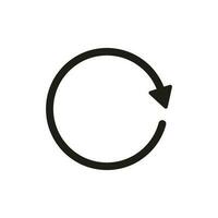 circulo flecha vector icono. reciclaje icono. circular vector flecha