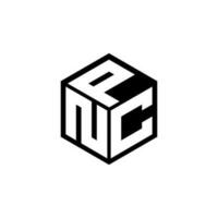 NCP letter logo design in illustration. Vector logo, calligraphy designs for logo, Poster, Invitation, etc.