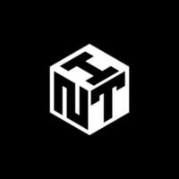 NTI letter logo design in illustration. Vector logo, calligraphy designs for logo, Poster, Invitation, etc.