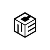 NEC letter logo design in illustration. Vector logo, calligraphy designs for logo, Poster, Invitation, etc.