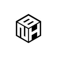 NHB letter logo design in illustration. Vector logo, calligraphy designs for logo, Poster, Invitation, etc.