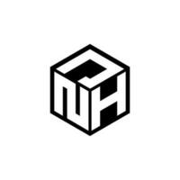 NHJ letter logo design in illustration. Vector logo, calligraphy designs for logo, Poster, Invitation, etc.