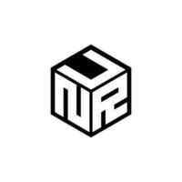 NRU letter logo design in illustration. Vector logo, calligraphy designs for logo, Poster, Invitation, etc.