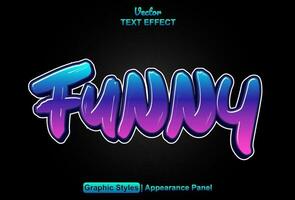 funny text effect with purple graphic style and editable. vector