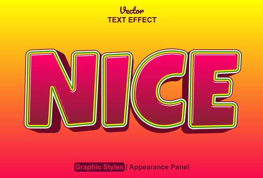 nice text effect with pink graphic style and editable. vector