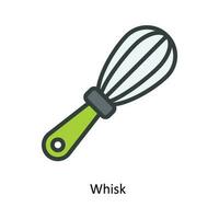 Whisk  Vector  Fill outline Icon Design illustration. Kitchen and home  Symbol on White background EPS 10 File