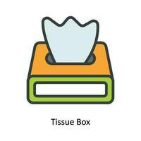 Tissue Box Vector  Fill outline Icon Design illustration. Kitchen and home  Symbol on White background EPS 10 File