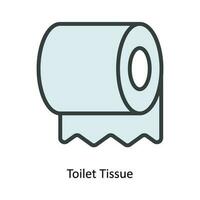 Toilet Tissue Vector  Fill outline Icon Design illustration. Kitchen and home  Symbol on White background EPS 10 File