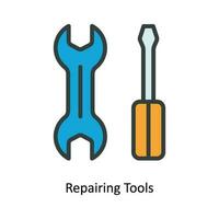 Repairing Tools Vector  Fill outline Icon Design illustration. Kitchen and home  Symbol on White background EPS 10 File